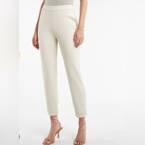 Double knit jogger pants white small express. NWT